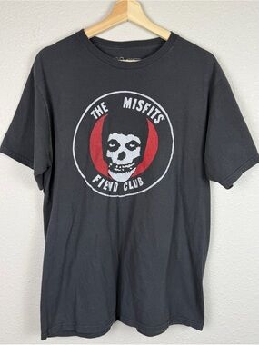 Misfits Fiend Club T Shirt Mens XL Black Faded Punk Rock Horror Band Graphic Tee